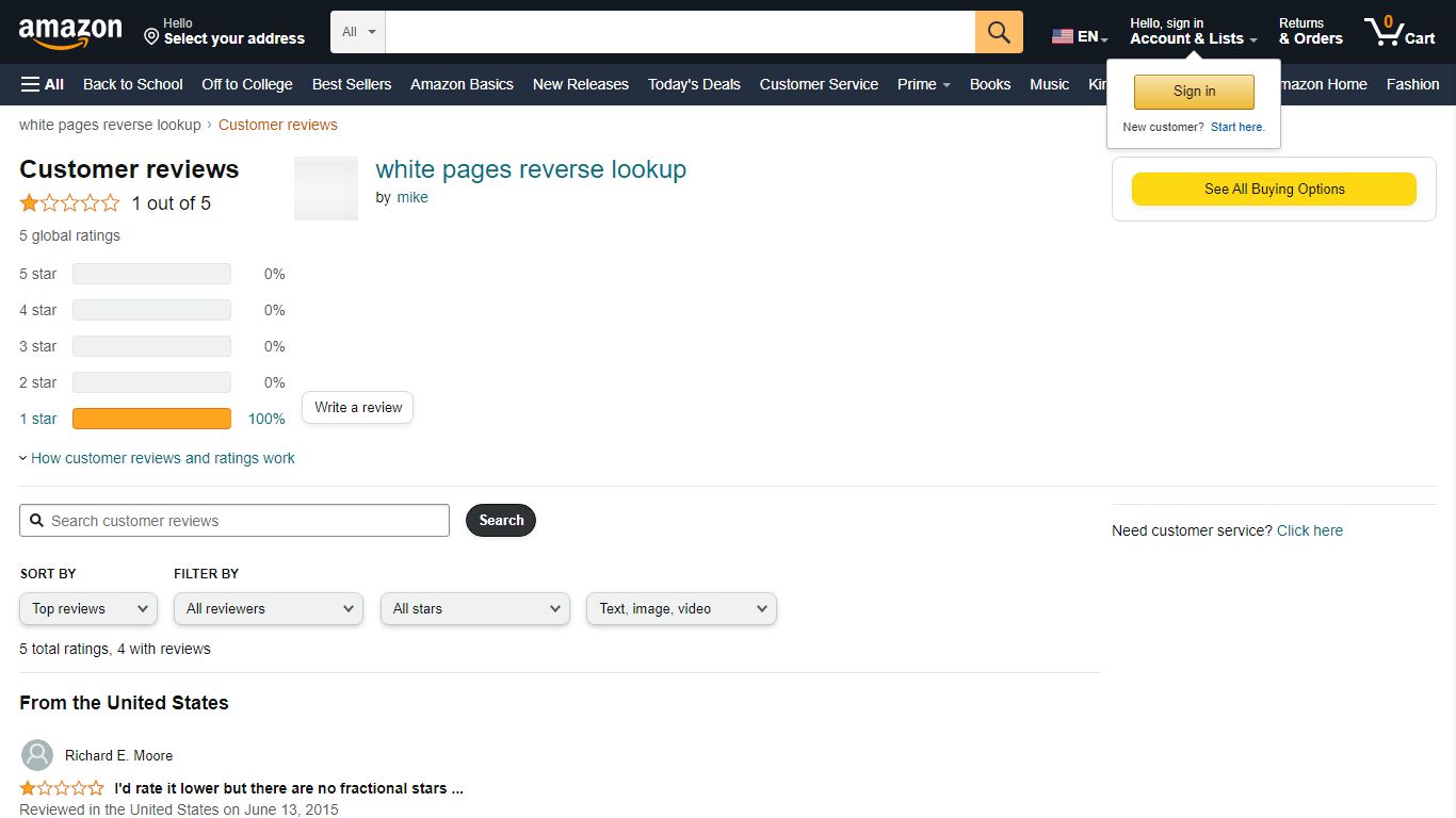 Amazon.com: Customer reviews: white pages reverse lookup